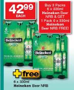 Heineken Beer-6 x 330ml Each