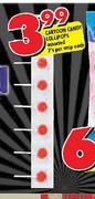 Carton Candy Lollipops Assorted-7's Per Strip Each