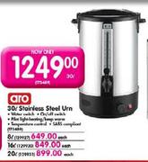 Aro 30ltr Stainless Steel Urn Each