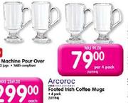 Arcoroc Footed Lrish Coffee Mugs-Per 4 Pack