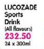 Lucozade Sports Drink(All Flavours)-24X300ml 