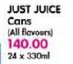 Just Juice Cans(All Flavours)-24X330ml