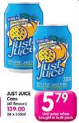 Just Juice Cans (All Flavours)-330ml Each