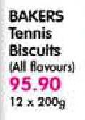 Bakers Tennis Biscuits(All Flavours)-12x200Gm