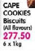 Cape Cookies Biscuits(All Flavours)-6x1Kg