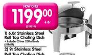 6.8L Stainless Steel Roll Top Chafing Dish