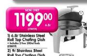 6.8L Stainless Steel Roll Top Chafing Dish-Each