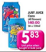Just Juice Cans - 330ml Each