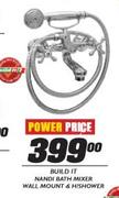 Build It Nandi Bath Mixer Wall Mount & H/Shower
