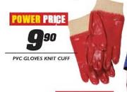 PVC Gloves Knit Cuff