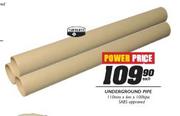 Underground Pipe-110mmx6mx100kps Each