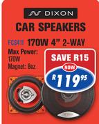 Dixon Car Speakers 170W 4"-2Way(FCS411)