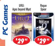 PC Games URU: Ages Beyond Myst & Rogue Spear-Each