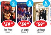 Las Vegas Season 1, 2 & 3 DVD-6 discs Each