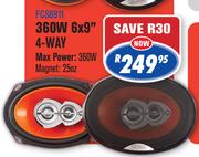 Dixon Car Speakers 360W 6x9"-4Way(FCS6911)