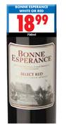Bonne Esperance White Or Red-750ml