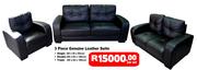 3 Piece Genuine Leather Suite-Per Set