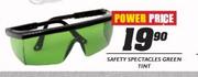 Safety Spectacles Green Tint