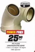 SABS PVC Plain Underground Bend- Each