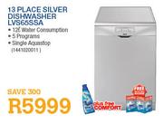 Smeg 13 Place Silver Dishwasher(LVS65SSA)-Each