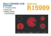 Siemens 90cm Ceramic Hob (ET975SV)-Each