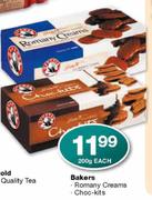 Bakers Romany Creams/Choc-Kits-200g each