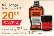 Mpl Range Twin Pack(Hairfood,Hair Treatment/Oil)-185g