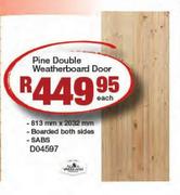 Pine Double Weatherboard Door(D04597)-Each
