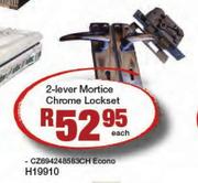 2-Lever Mortice Chrome Lockset(H19910)-Each