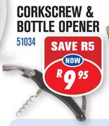Corkscrew & Bottle Opener
