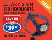 Clearvision 10 LED Headlights MX-D101(40 Lumen)