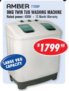 Amber 9kg Twin Tub Washing Machine (TT280P)