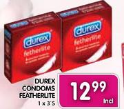 Durex Condoms Featherlite-1x3's