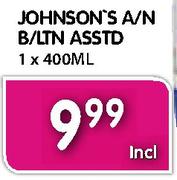 Johnson's A/N B/LTN Asstd-1X400ml