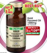 Gold Flaxseed Oil 1000mg-90 Tablets