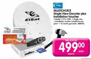 Dstv Multichoice Single view Decoder plus Installation Voucher