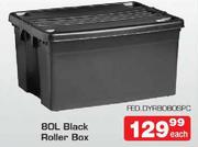 80 Ltr Black Roller Set-Each