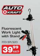Auto Craft Fluorescent Work Light With Stand-Each
