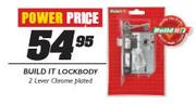 Build It Lockbody-2 Lever Chrome Plated