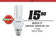 Build It 11 Watt Energy Saver BC 3U-Each