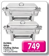 Global Value Chafing Dishes-Per 2 Pack