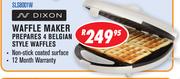Dixon Waffle Maker Prepares 4 Belgian Style Waffles-Each