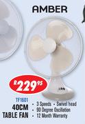 Amber 40cm Table Fan-Each