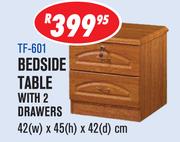 Bedside Table With 2 Drawers 42x45x42cm(TF-601)