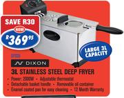 Dixon 3L Stainless Steel Deep Fryer-Each