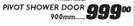 Duro Pivot Shower Door-900mm