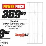 Xpanda Sibaya Security Gate With Shootbolt Black/White