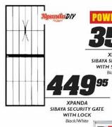 Xpanda Sibaya Security Gate With Lock Black/White