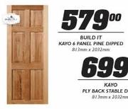 Build It Kayo 6 Panel Pine Dipped-813mm x 2032mm