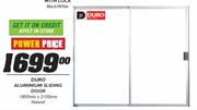 Duro Aluminium Sliding Door (Natural)-1800mm x 2100mm